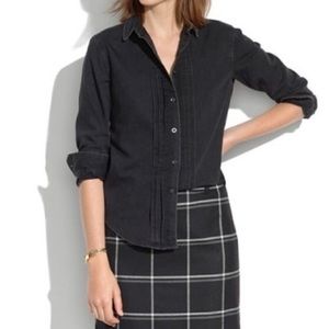 MADEWELL Charcoal Chambray Tuxedo Buttondown Shirt